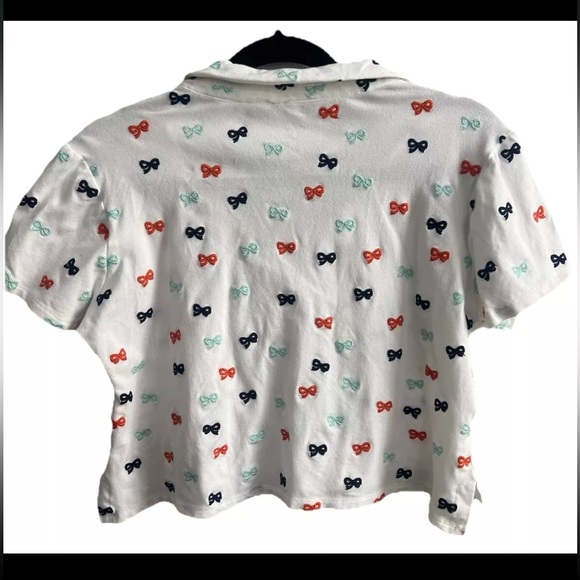 Anthropologie Maeve Bow Tie Collared Top - Picture 2 of 6